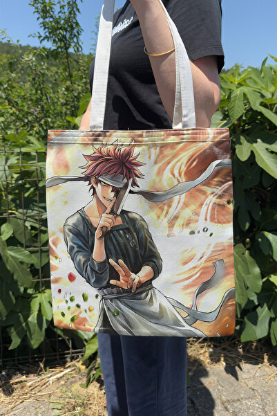 ZipZap Food Wars V3 Summer and Winter Double-Sided Canvas Print Tote Bag Anim...