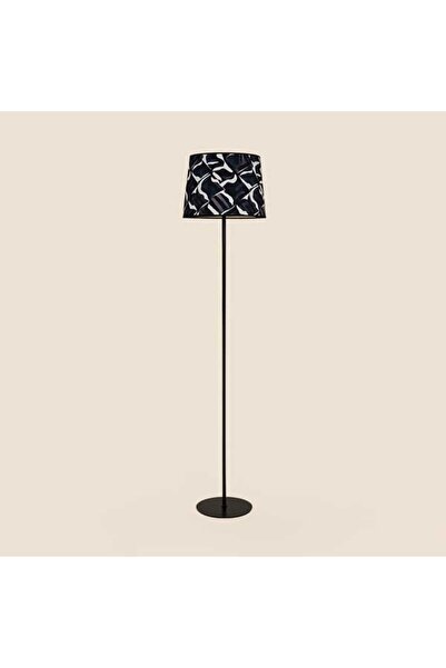 Evidea Lighting Metal Ayaklı Desenli Kumaş Başlık Lambader - Renkli - 150 cm