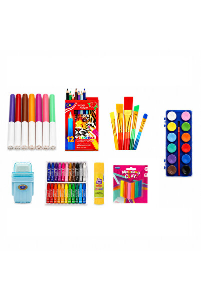 Bsr Top Bottom Set of 8 preschool supplies, thick, washable, non-toxic pencil...