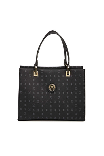 Tergan حقيبة كتف نسائية بطباعة سوداء - S26Y1PR09201-T0E
