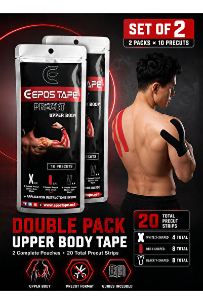 EPOSTAPE Set of 2 EPOS TAPE Precut Upper Body Kinesiology Tape, 20 Total Piec...