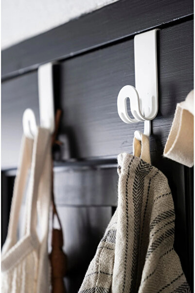 IKEA Kapı Üstü Geçmeli Askı Metal Banyo Askısı Havlu Bornoz Askısı Beyaz
