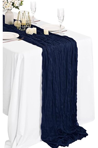 MAKINGTEC Cheesecloth Table Runner 35 x 118 Inch Gauze Tablecloth Boho Weddin...