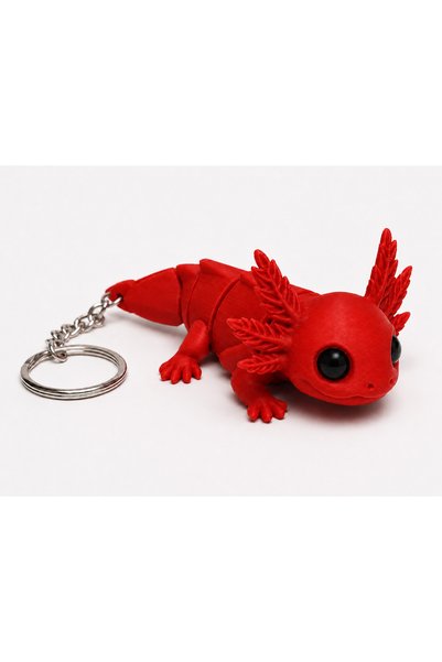 Generic Brand Movable Axolotl Keychain - Adorable Articulated Bag Charm