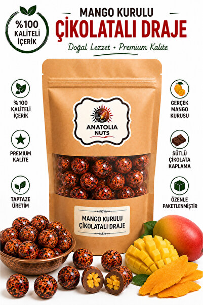 Anatolia Nuts Mango Kurulu Çikolatalı Draje 250 g
