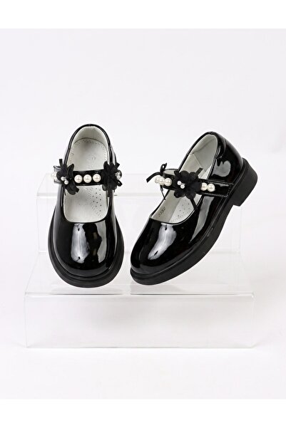 MiniKids Pantofi perle Olivia negru