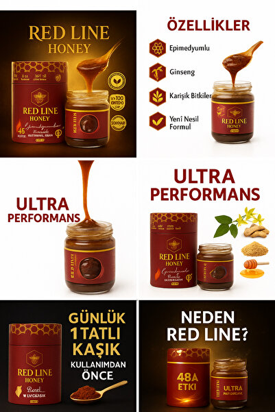 Red Line Bitkisel Propolis Kudret Narı Bal Ginsengli Bitkisel Karışımlı Mesir Atom Güç Kuvvet Macun 240 Gr