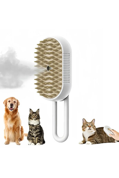 Choice White Upgraded Pet Spray Grooming Comb Steamy Floating Hair Removal Cl...