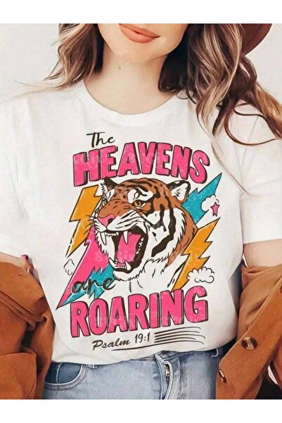 9TAY Women's Casual Printed T-Shirt - Featuring The "Sky Roar" Pattern Design...