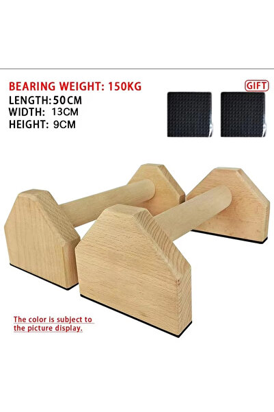 Choice 50cm Push-up Stand Wood Pushup Bars Exercise Non-Slip Parallettes Hand...
