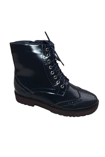 OEM Botina confortabila, bleumarin, cu design modern si talpa zimtata