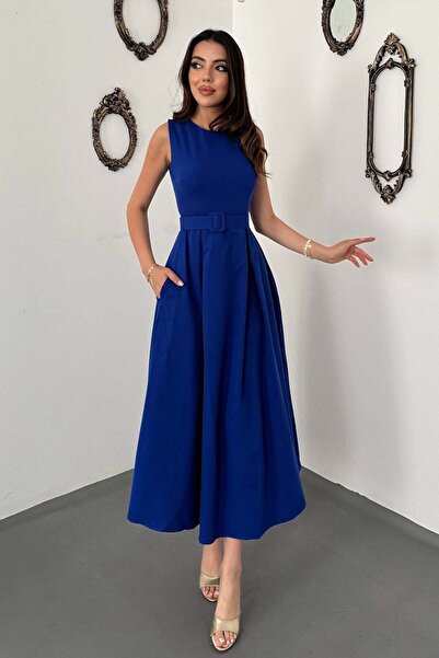 Clothes Fast Γυναικείο φόρεμα με γιακά halter σε χρώμα μουστάρδας