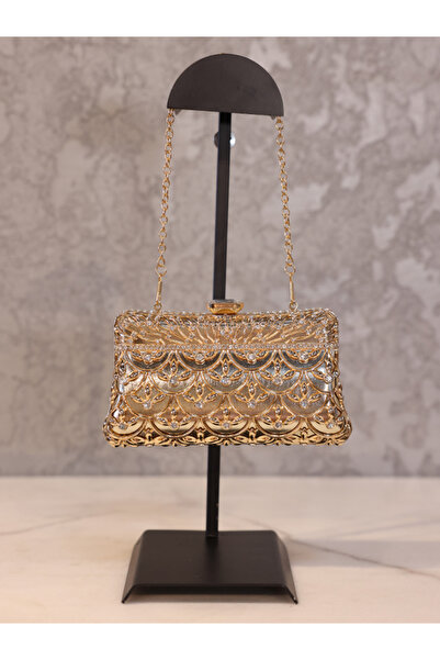 EVASAMLİSHOESBAG Luxury Taş İşlemeli Abiye Portföy Çanta