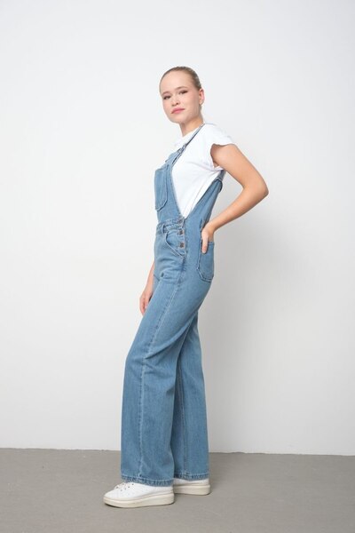 Ramrod Kot Tulum Bahçıvan Salopet Uzun Denim Salopet