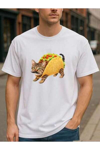 KYMC07 تي شيرت Taco Cat Dog Litter Box Cleaner Foodie Fun Seasonal Comfort، ت...