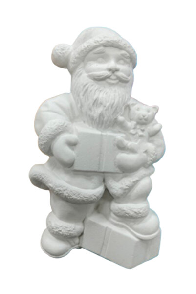 OEM Plaster figurines for painting, Santa Claus with gifts, 19/11 cm