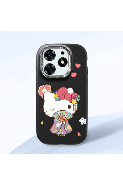 Hontinga Tecno Spark 10 Pro Compatible Case Camera Protector Black Silicone C...