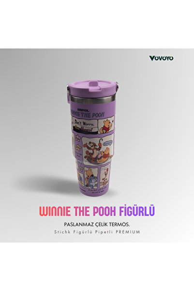 vovoyo Winne The Pooh Figürlü Premium Paslanmaz Çelik Termos