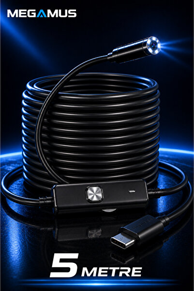 MEGAMUS 2MP 1080P Endoskop Kamera Yılan Kamera Type-C-Micro-USB-OTG IP67 Su G...