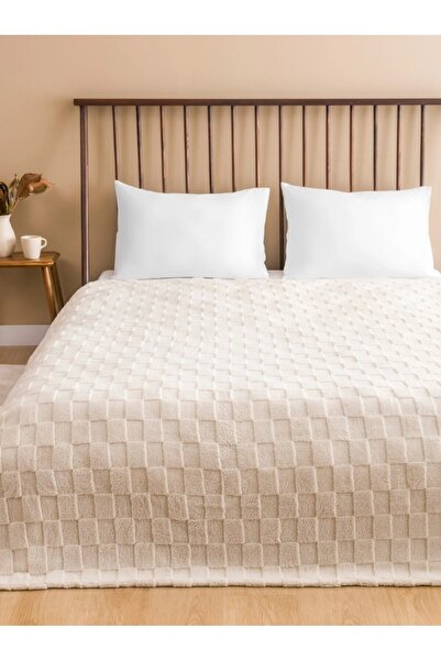 LC Waikiki LCW HOME Bej Desenli Çift Kişilik Battaniye 200x220 Cm