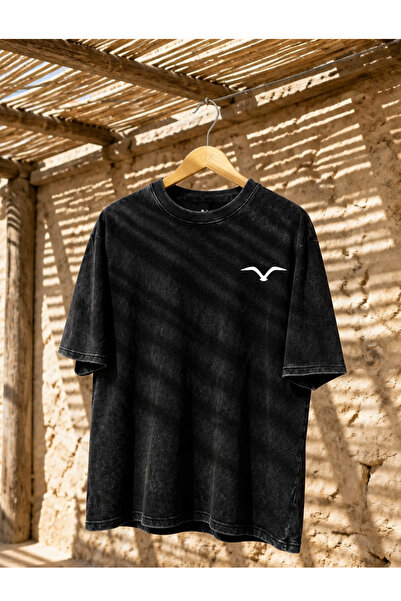 HOFFNUNG Unisex Oversize Vintage Washed Street Style Street Fashion Cotton Co...