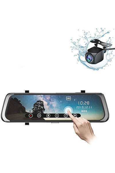 OEM Καθρέπτης Κάμερα 10 inch καταγραφής Front-Rear και με κάμερα οπισθοπορίας.