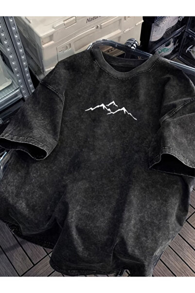HOFFNUNG Unisex Oversize Vintage Washed Street Style Μόδα του δρόμου Βαμβακερ...