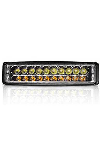 OEM LED αδιάβροχος προβολέας με φλας Λευκό - Πορτοκαλί 20SMD 18W Light Bar 12...