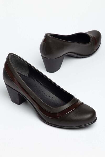 Dilimler Ayakkabı Patent Leather and Skin-Ready Sole Brown Women's Daily Clas...
