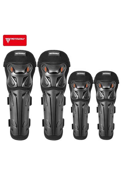 MOTOWOLF Set genunchiere și cotiere moto Motowolf, reglabile, prindere Velcro cu eliberare rapidă, ventilate,