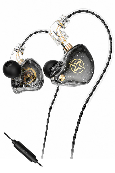 WOGEL X3 PRO SİYAH PROFESYONEL Dinamik Sürücü In Ear Monitör IEM Mikrofonlu K...