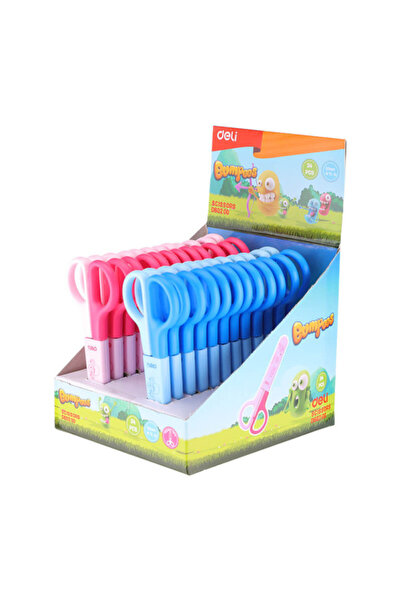 Deli Foarfece școlare 12 cm cu protecție din plastic