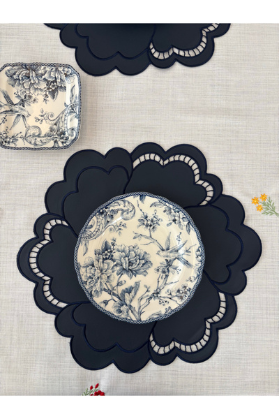 Denef Home Milano - Piele perforată pentru serviciu american, albastru marin ...