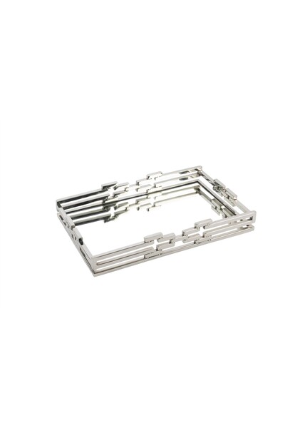 Mikasa Moor Silver Chain Mirrored Tray 26X41X5Cm