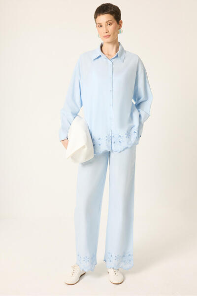 Touché Privé Ucu Lace-Up Shirt and Pants Set