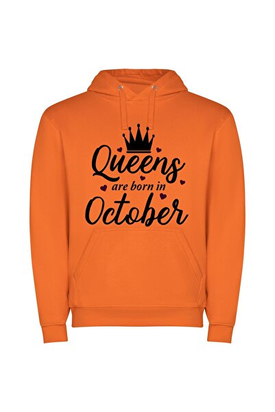 iLovePrints October's Regal Reign Φούτερ με κουκούλα σε χρώμα Πορτοκαλί