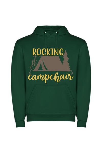 iLovePrints Campfire Rocking Glamp Φούτερ με κουκούλα σε χρώμα Πράσινο