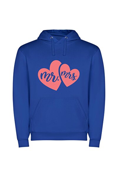 iLovePrints Love's Perfect Union Φούτερ με κουκούλα σε χρώμα Μπλε