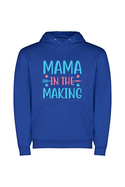 iLovePrints Mama's Maternal Memoir Φούτερ με κουκούλα σε χρώμα Μπλε