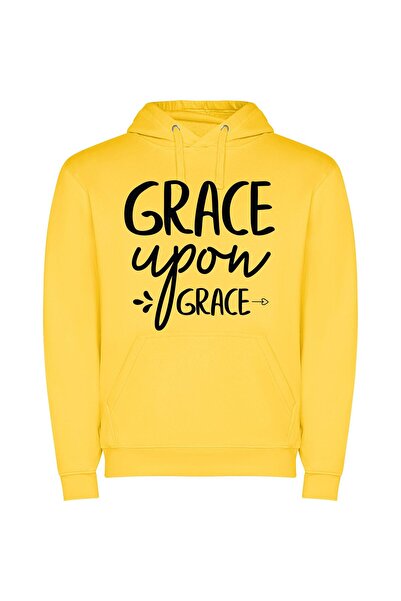 iLovePrints Graceful Blessings by Grace Φούτερ με κουκούλα σε χρώμα Κίτρινο