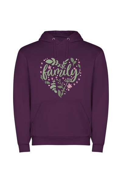 iLovePrints Nature's Love Bond Φούτερ με κουκούλα σε χρώμα Μωβ