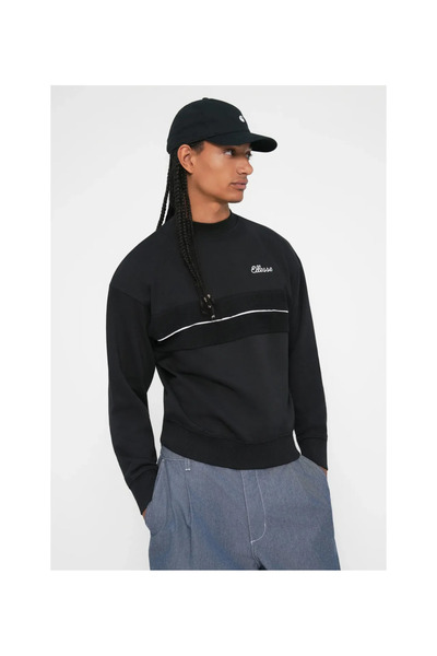 Ellesse quento φούτερ φλις χωρίς χνούδι ΧΡΩΜΑ Μαύρο