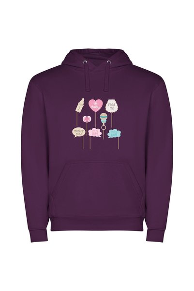 iLovePrints Edible Dreamy Toppers Φούτερ με κουκούλα σε χρώμα Μωβ