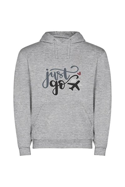 iLovePrints Journey Skyward: Minimalist Illustration Φούτερ με κουκούλα σε χρ...