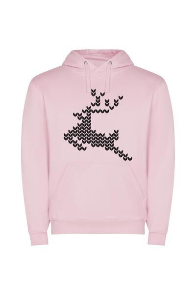 iLovePrints Elegant Leafy Illustrator Creation Φούτερ με κουκούλα σε χρώμα Ροζ