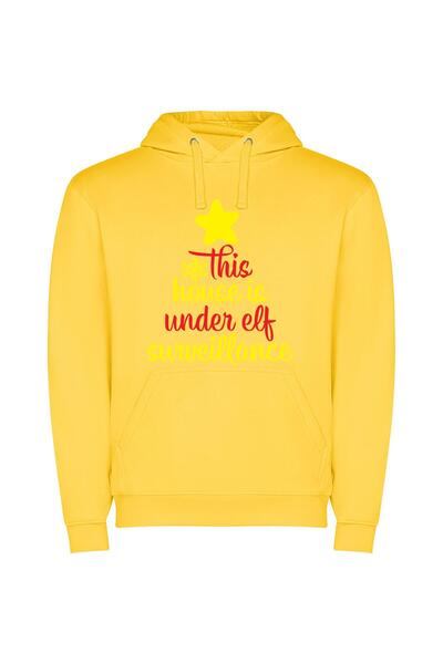 iLovePrints Elf Watchman Residence Φούτερ με κουκούλα σε χρώμα Κίτρινο