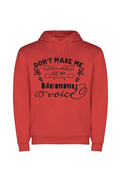 iLovePrints Mom Voice: Captured Elegance Φούτερ με κουκούλα σε χρώμα Κόκκινο