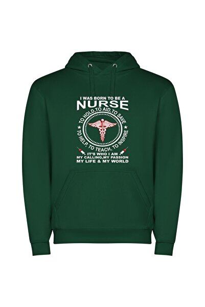iLovePrints Pristine Medical Caduceus Φούτερ με κουκούλα σε χρώμα Πράσινο