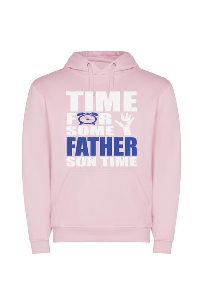 iLovePrints Time for Dad's Love Φούτερ με κουκούλα σε χρώμα Ροζ