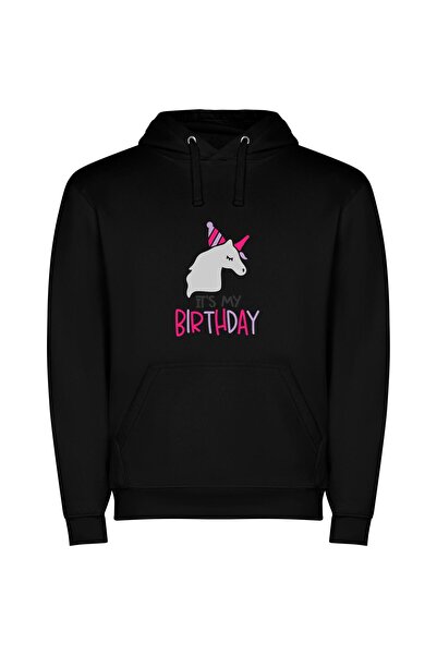 iLovePrints Majestic Birthday Magic Φούτερ με κουκούλα σε χρώμα Μαύρο